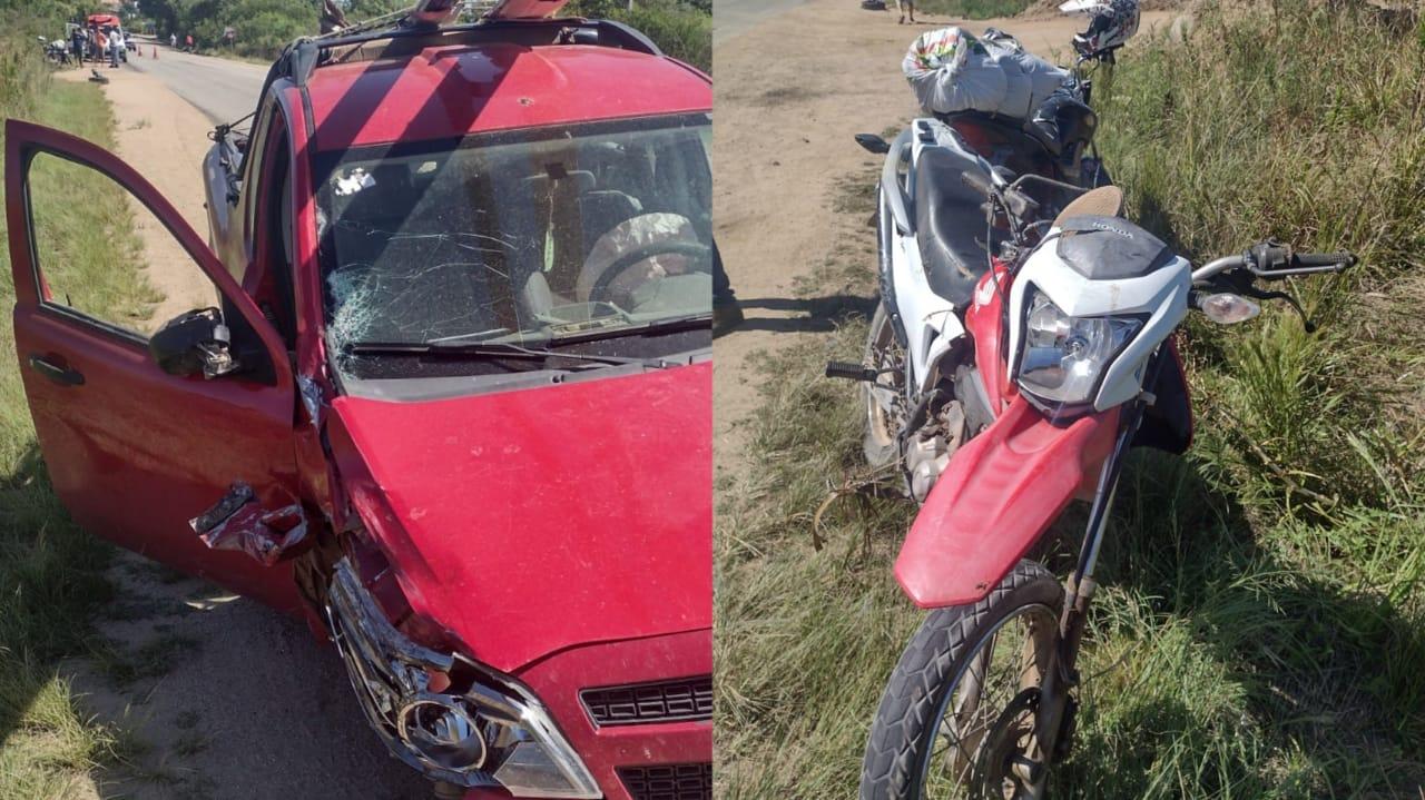 Acidente deixa mulher com sérias lesões na RS 473