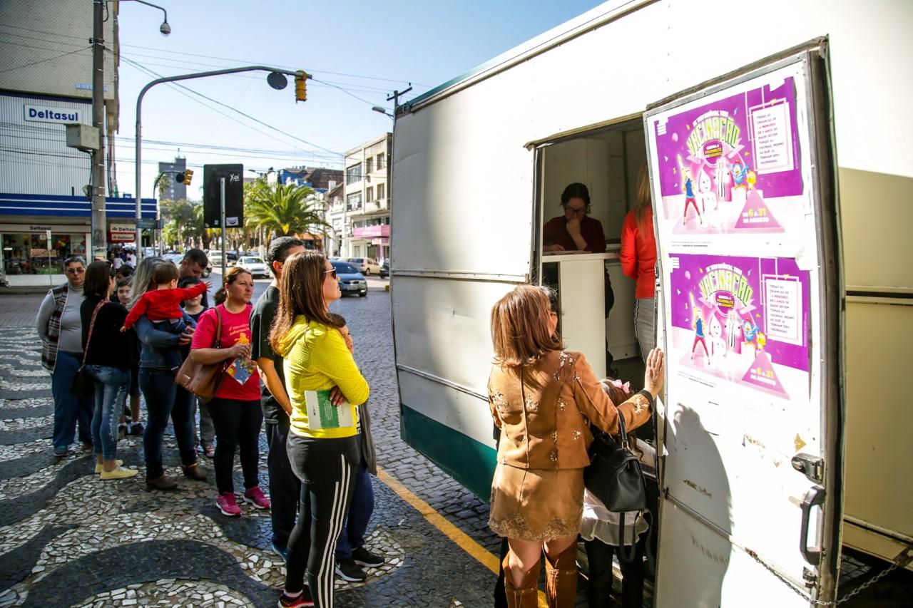 Sábado vai ser de vacinação na Praça do Coreto em Bagé