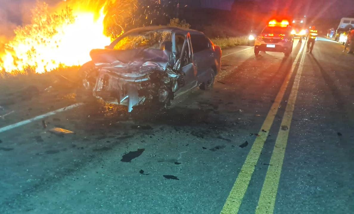 Acidente entre veiculos deixa três óbitos e três feridos na BR 293 em Pinheiro Machado