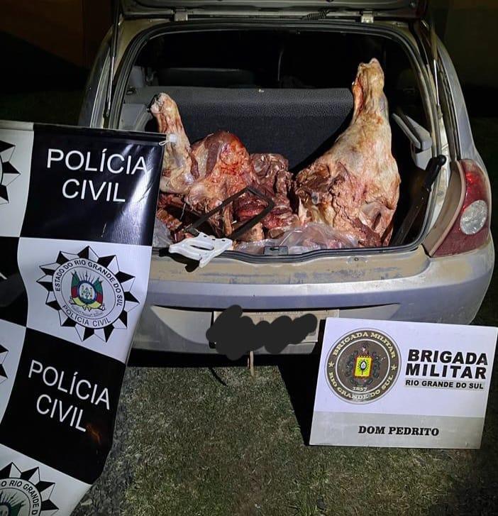 Polícia Civil e Brigada Militar prendem em flagrante 3 indivíduos por furto abigeato em Dom Pedrito