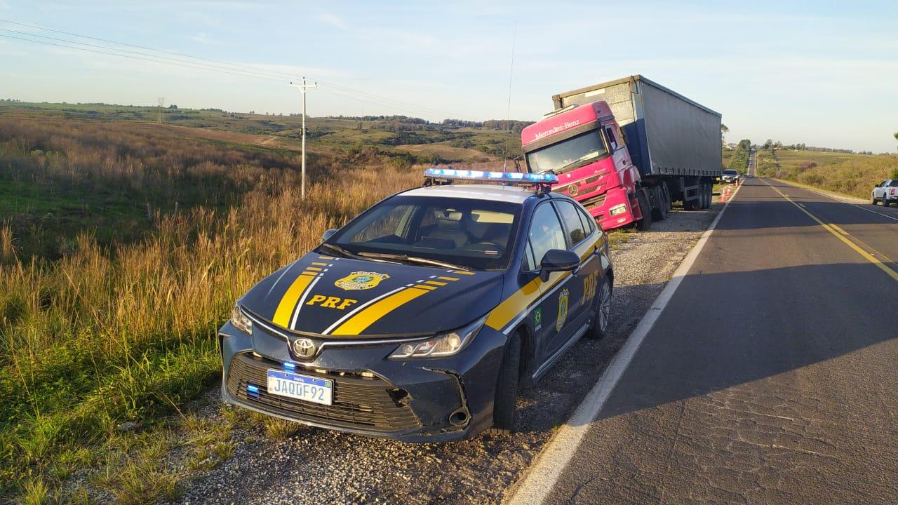 Embriagado, motorista de caminhão é preso pela PRF em Bagé