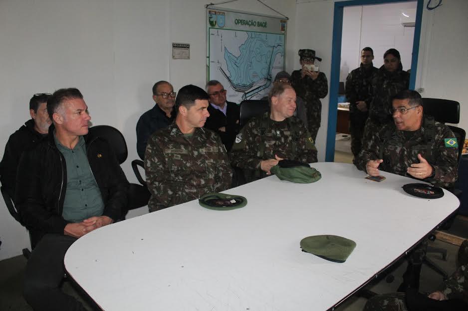 Generais do Exército avaliam positivamente obra da Barragem de Bagé