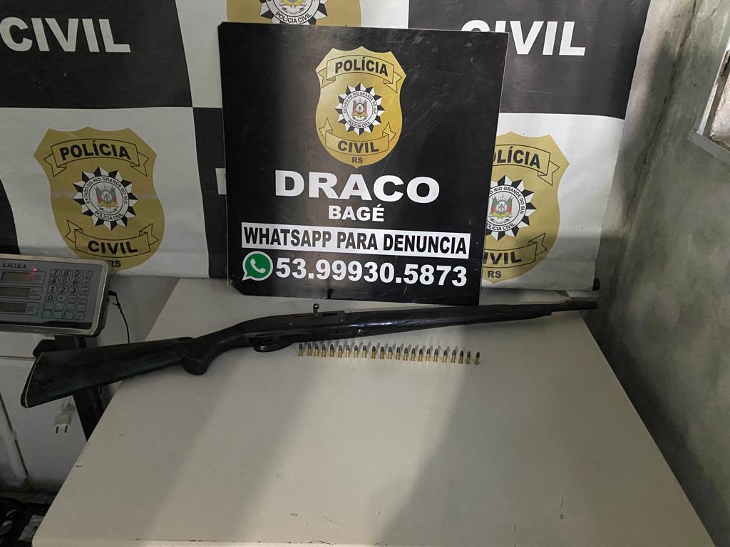 Polícia civil apreende arma durante operação em Acegua