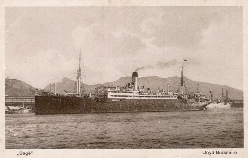 08 de Agosto de 1943, alemães afundam o navio ''Bagé