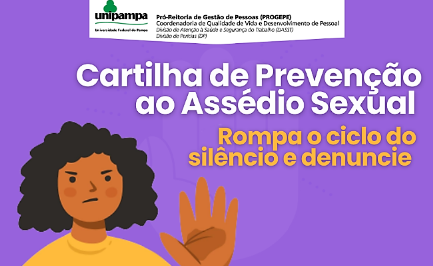 Cartilha da Unipampa oferece orientações sobre assédio sexual