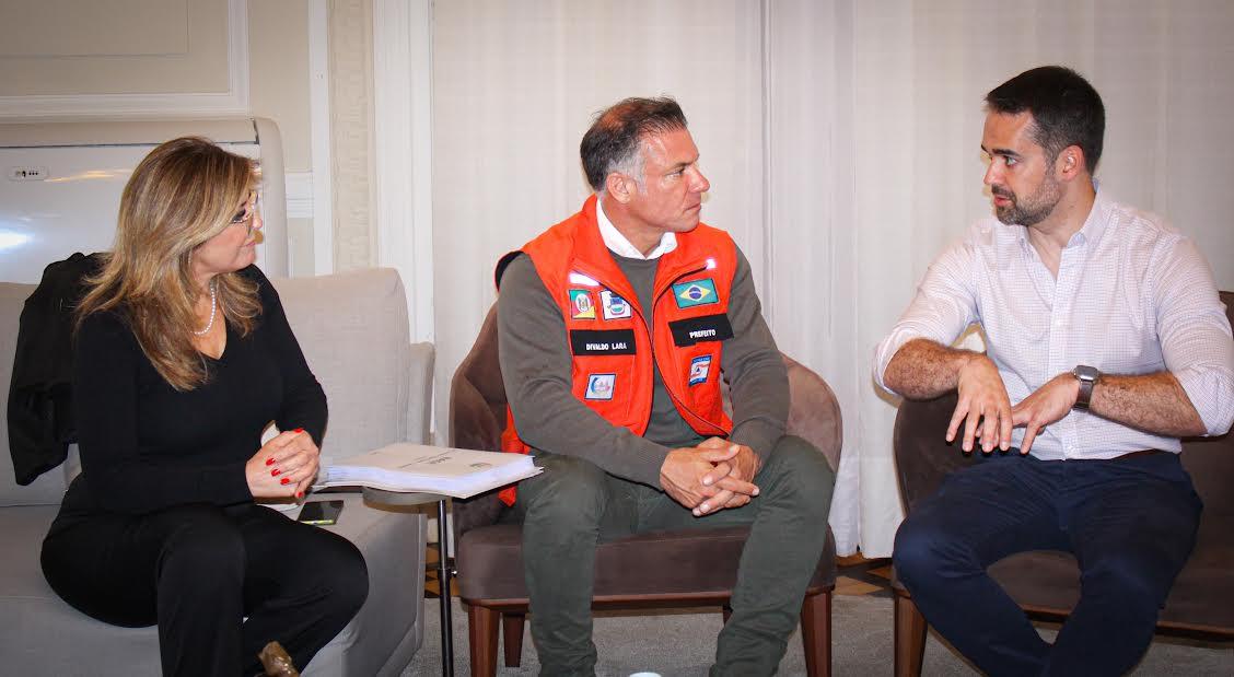 Divaldo Lara trata com governador Eduardo Leite medidas de apoio para Bagé, após tempestade de granizo