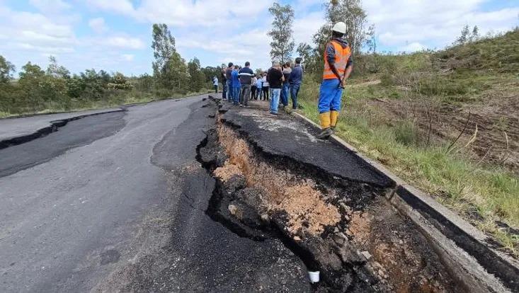 Trecho interditado da BR 293 não tem previsão de liberação