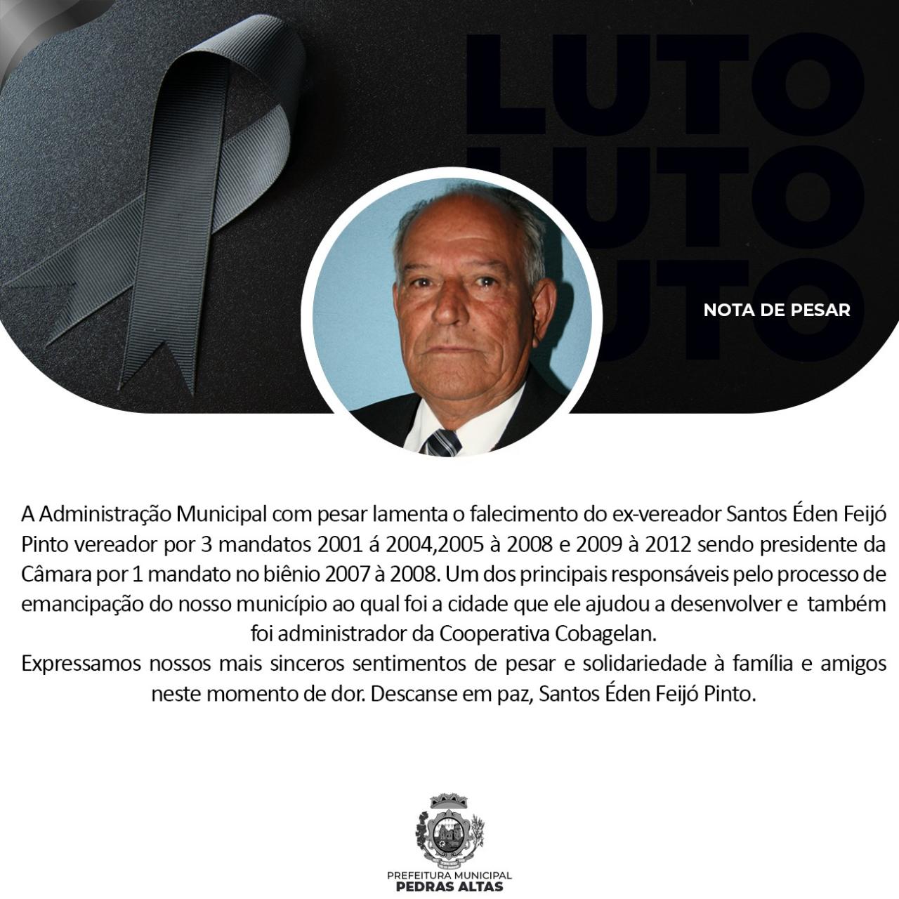 Pedras Altas se despede do ex vereador e um dos líderes do movimento de emancipação da cidade do Castelo