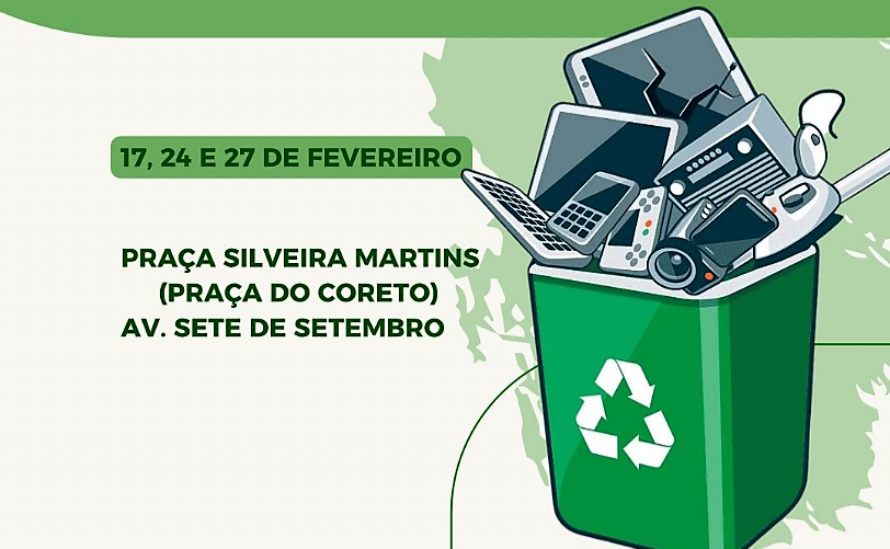 Campanha para recolhimento de lixo eletrônico ocorre neste mês