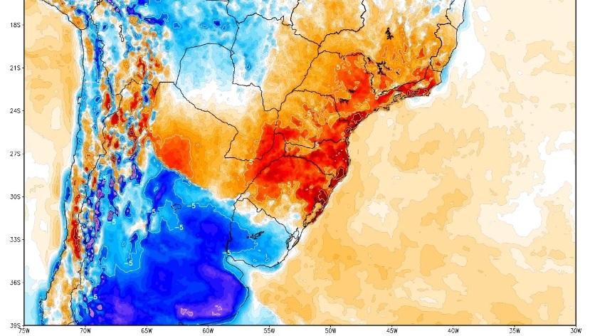 Massa de ar frio alivia onda de calor no RS a partir desta terça-feira