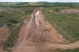 Novas detonações de rochas estão programadas para a obra da Barragem em Bagé