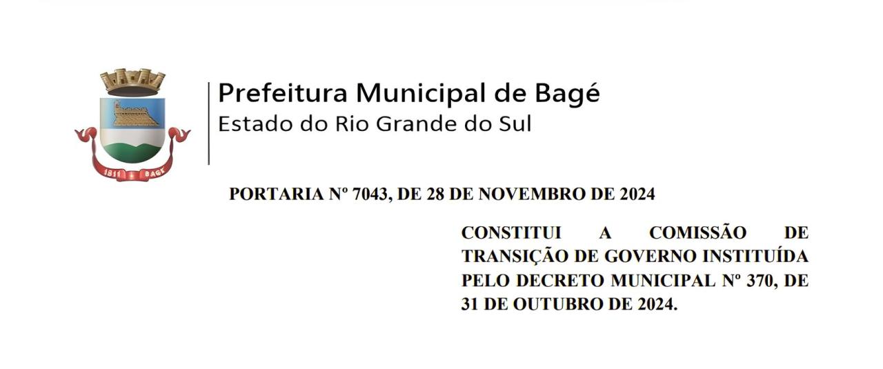 Portaria publicada constitui equipes de transição de governo