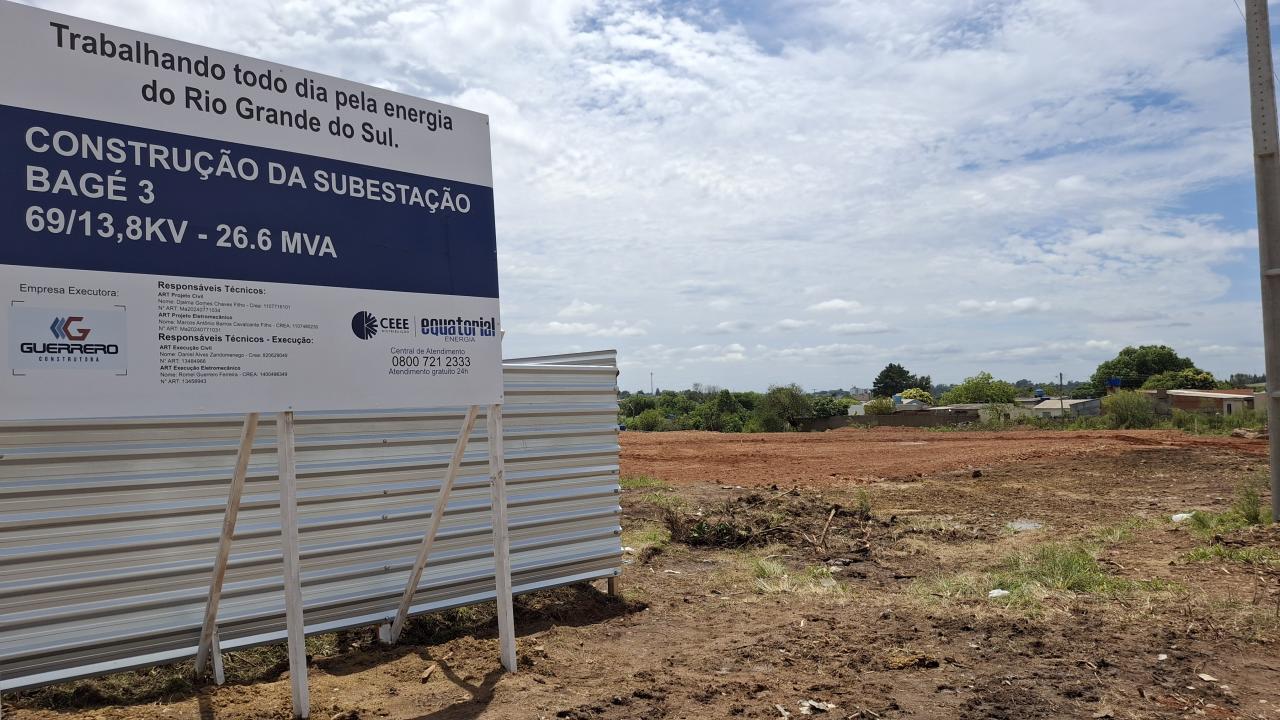 Iniciam os trabalhos da construção da nova subestação de energia em Bagé