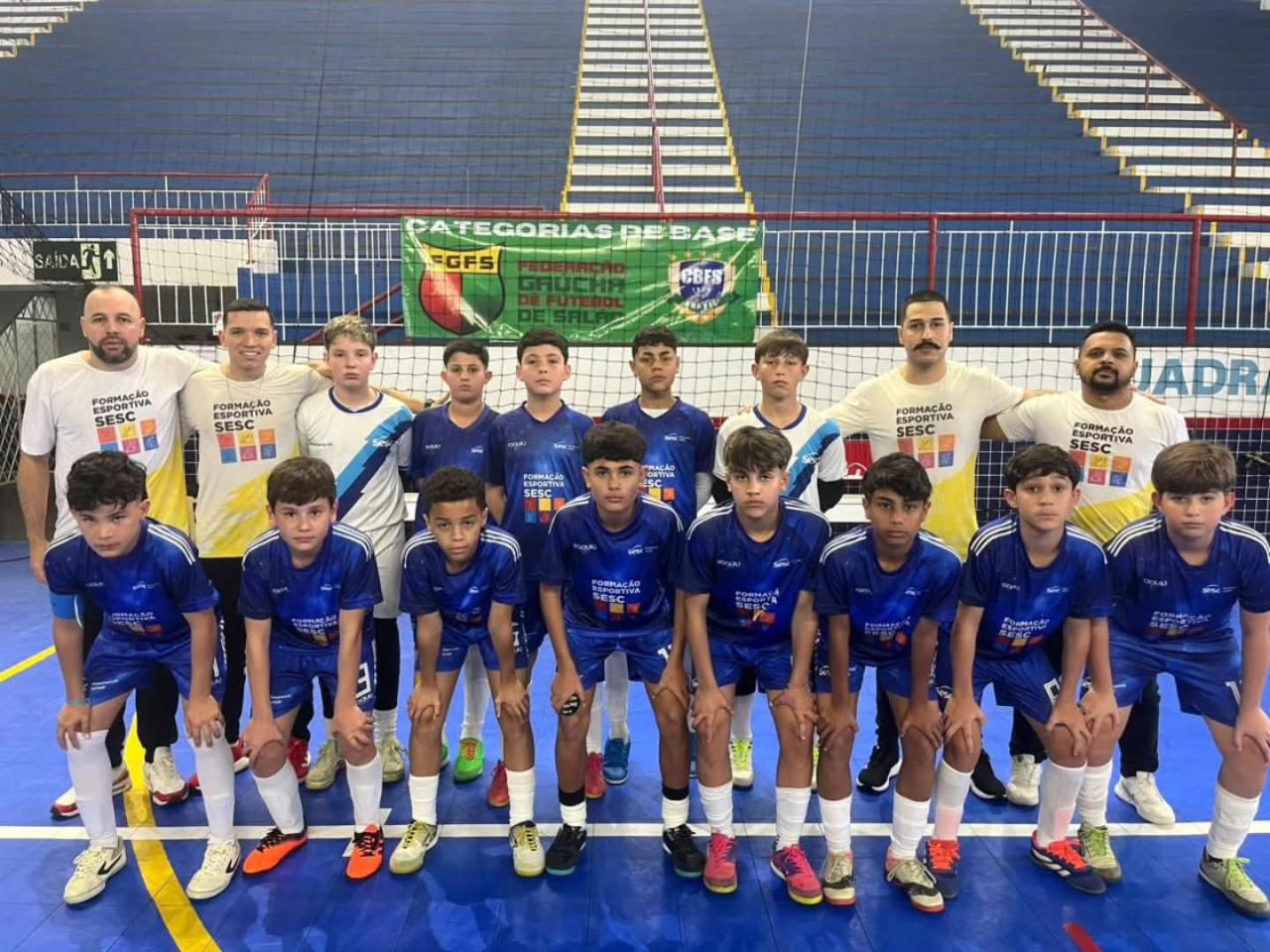 Sesc Bagé estreia com duas vitórias no Gauchão de Futsal na categoria sub 13.