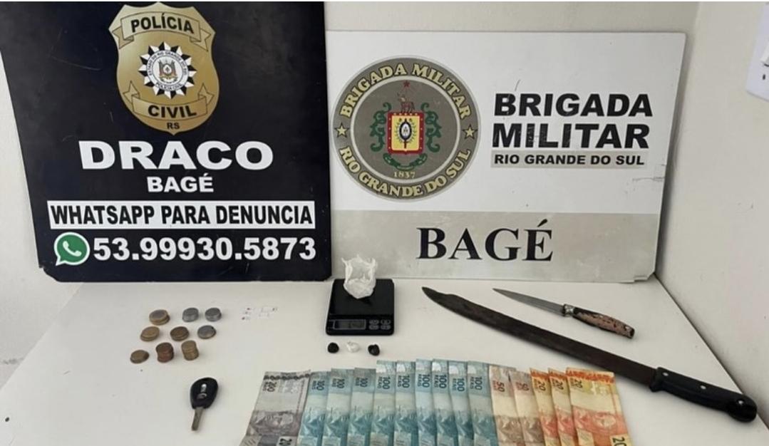 Polícia Civil e Brigada Militar prendem traficante e apreendem drogas na zona leste