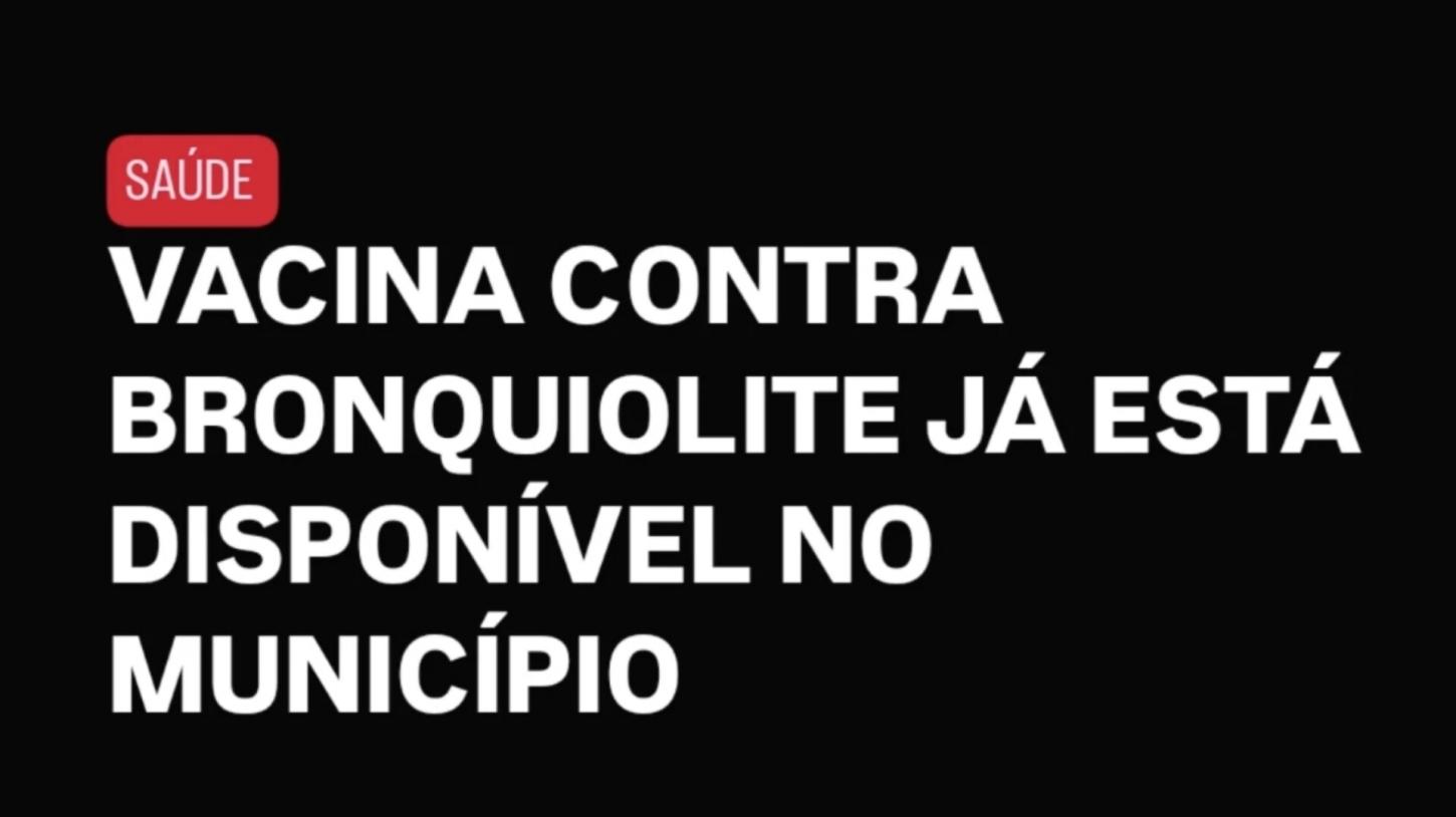 Vacina contra bronquiolite já está disponível em Bagé