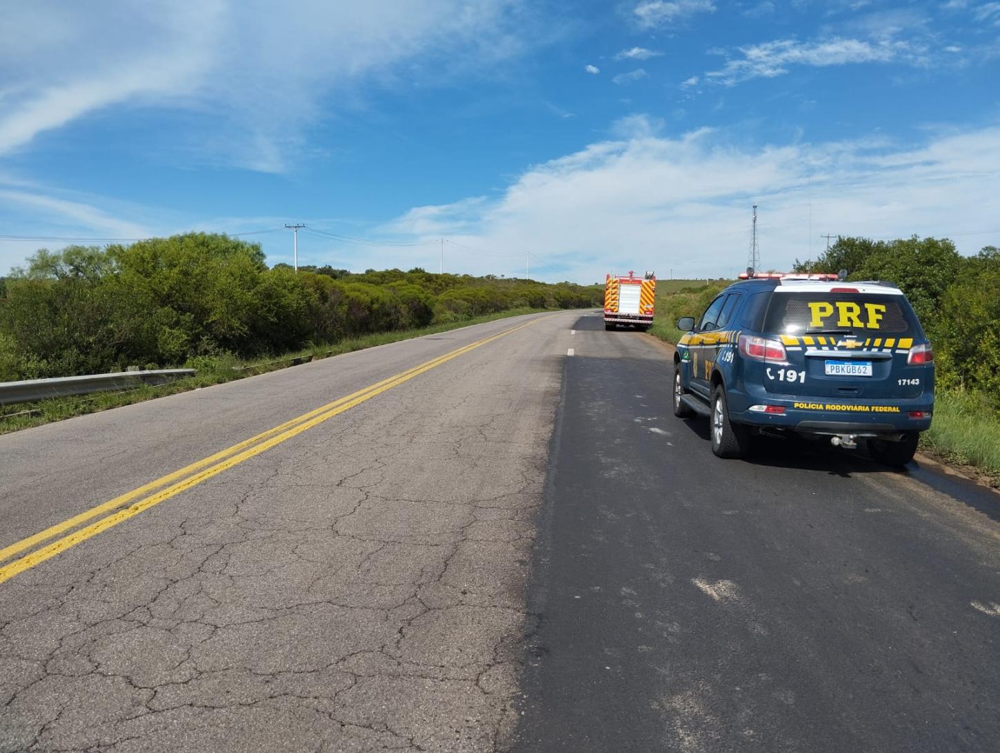 PRF atende acidente com morte em Pinheiro Machado